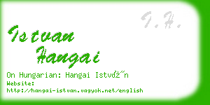 istvan hangai business card